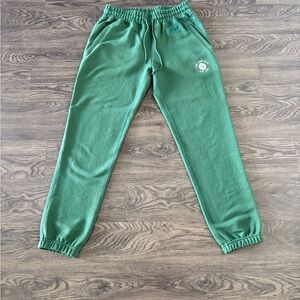 Aime Leon Dore Green Jogger Sweatpants with Elastic Cuffs